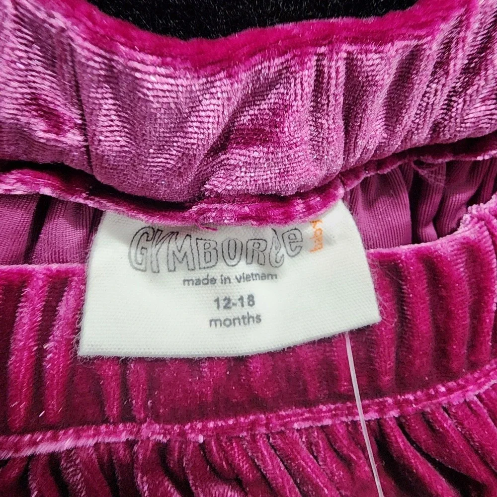 Gymboree Baby Girls Velvet Skirt and Bloomer Set Fuchsia Pink 12 18 Months‎